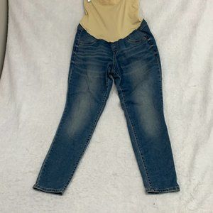 A Glow Maternity Womens Blue Casual Regular Fit Jegging Denim Jeans Size 12